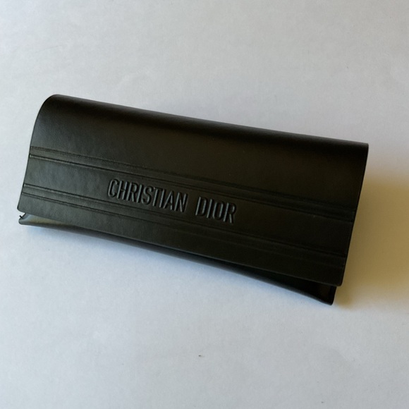 CHRISTIAN DIOR BLACK SUNGLASSES CASE WITH CLEANING CLOTH BLACK NEW - Picture 2 of 14